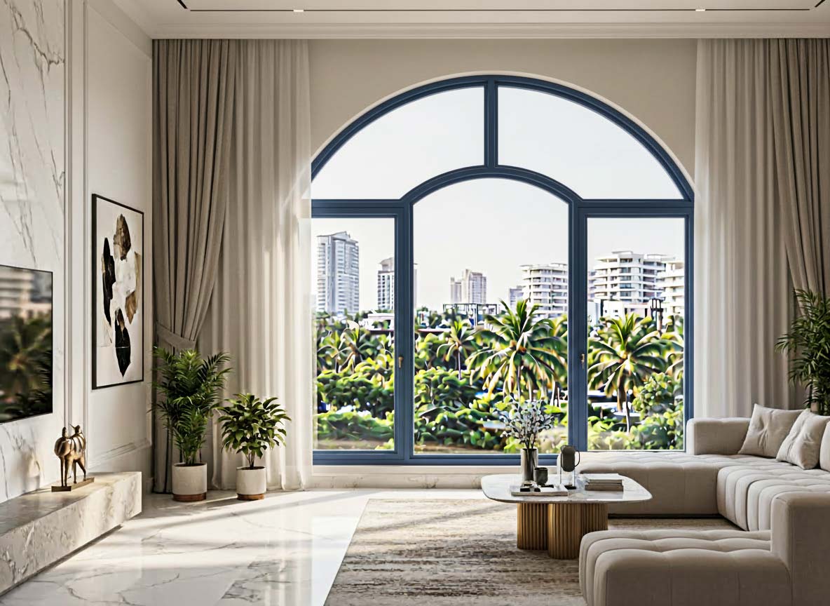 Arched window installation